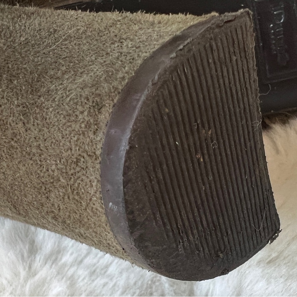 NEW Dune London Sibyl Thigh High Suede Heeled Over The Knee Boots 38/7.5-8 Green - Picture 15 of 16